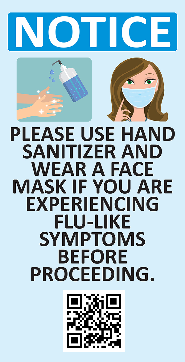 Hand Sanitizer and Face Mask poster
