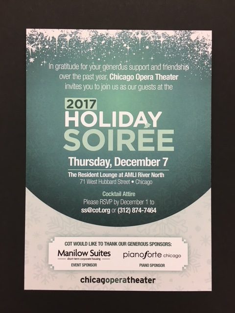 Chicago Opera Theater Soiree Invitation
